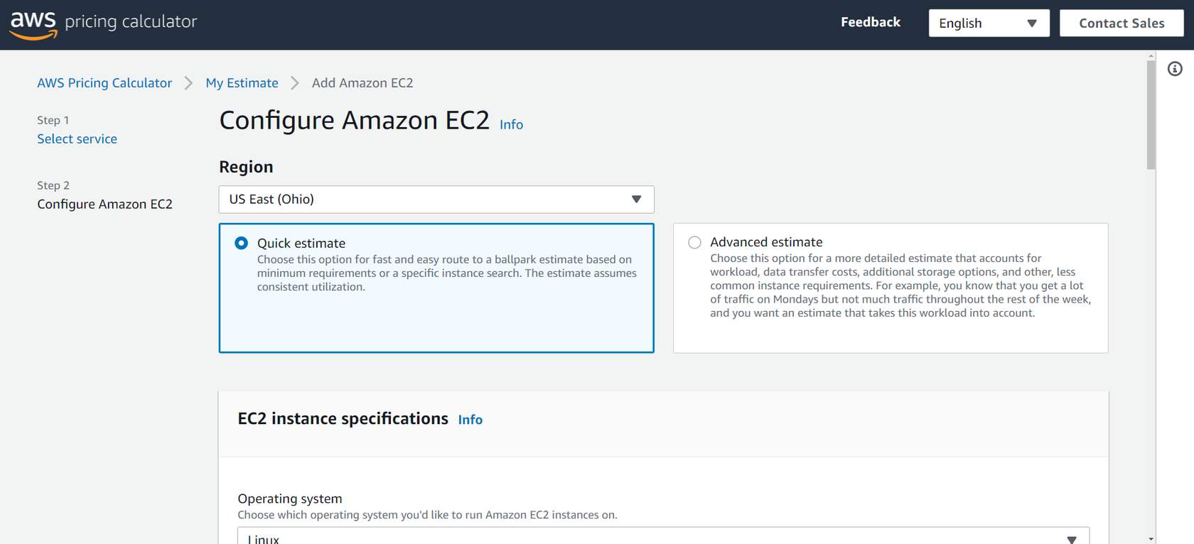 AWS Pricing Calculator